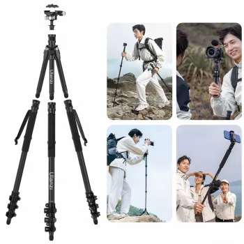 Tripé fotográfico profissional 5-em-1 Ulanzi TT35 T068 146cm carbono