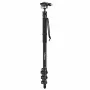 Monopé profissional em fibra de carbono ULANZI TT35 130 cm com cabeça fluida para câmara DSLR