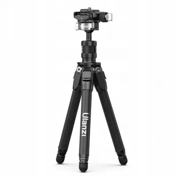 Mini tripé em fibra de carbono ULANZI TT35 28cm com cabeça de esfera, parafuso de 1/4 polegadas, placa Arca-Swiss, para DSLR/sem espelho/action cam/smartphone, preto