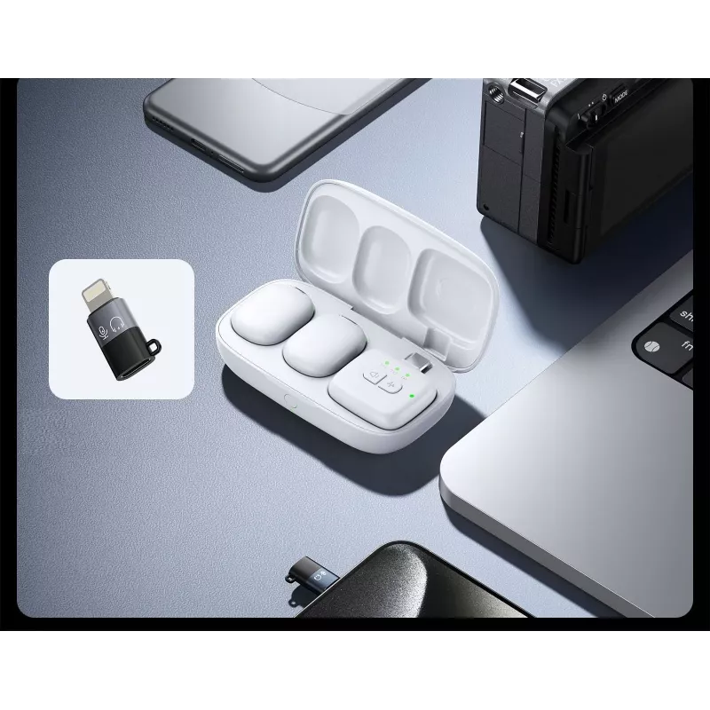 Conjunto de transmissão de áudio sem fios Ulanzi A30 Tiny - USB-C, branco