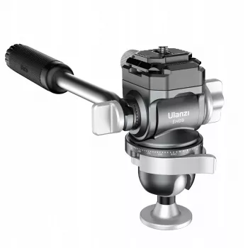Cabeça de vídeo fluida panorâmica ULANZI EH09 360°, Arca-Swiss, capacidade de carga 5kg, 1/4 polegada-20 e 3/8 polegada-16