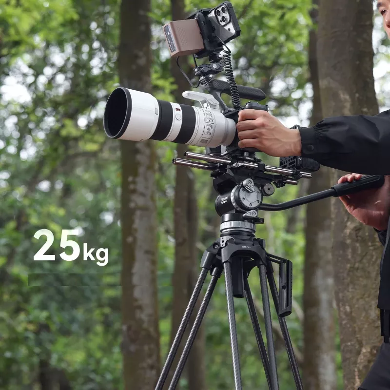 Sistema de tripé de vídeo profissional ULANZI T047 carga 25kg altura 149,5cm tigela 75mm