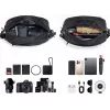 Mala sling de viagem Ulanzi PB038 V2 - preto, 7L, repelente à água