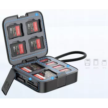 Estojo para cartões de memória Ulanzi CRC10 13 slots + leitor de cartões 3-em-1 10 Gbps CFexpress Type A SD microSD