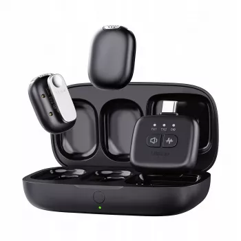 Conjunto de transmissão de áudio sem fios Ulanzi A30 Tiny - USB-C, preto