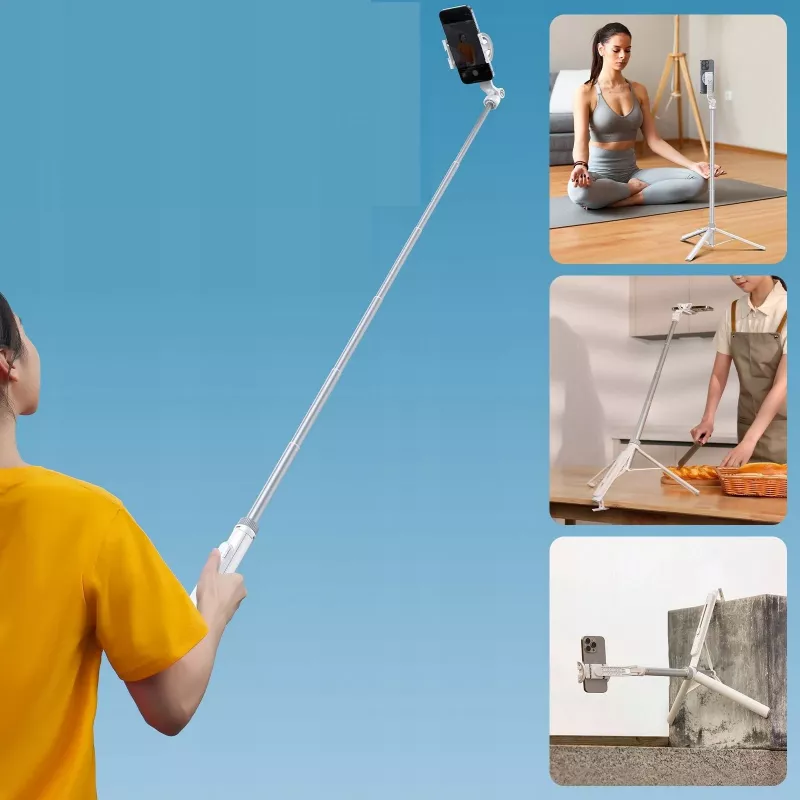 Pau de selfie com tripé Ulanzi TT88 com disparador remoto Bluetooth e luz de preenchimento, branco