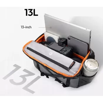 ULANZI SU02 Sling Crossbody mala para câmara para câmara sem espelho, drone, action cam - preto