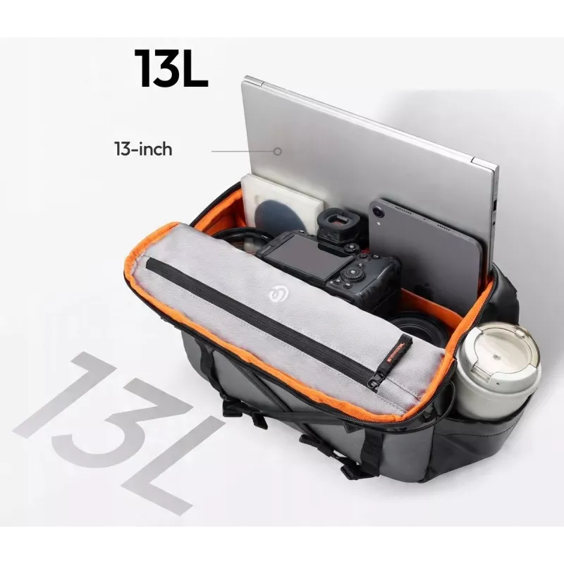 ULANZI SU02 Sling Crossbody mala para câmara para câmara sem espelho, drone, action cam - preto