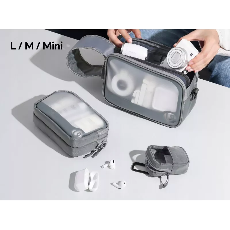 ULANZI BP15 bolsa de viagem para acessórios, baterias, cabos, cartões, telefone - tamanho médio - preto