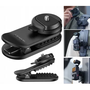 ULANZI CK02 suporte de câmara de fecho rápido com placa magnética para alça de mochila, cinto, alça de ombro, preto