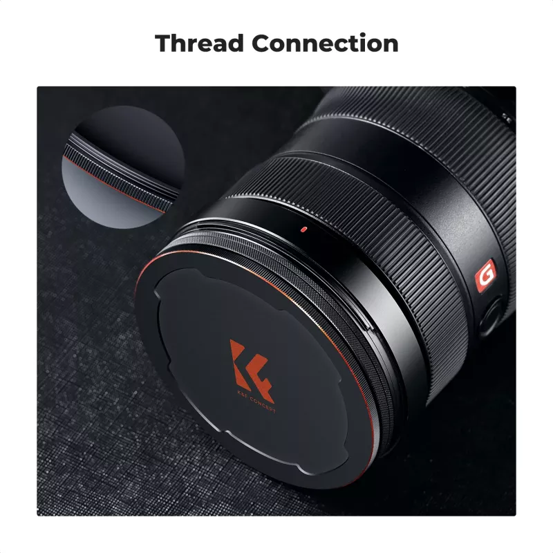 K&F Concept M-Cap tampa de objetiva magnética 86mm preto