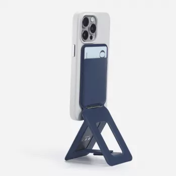 Moft Movas Snap Tripod MagSafe carteira e suporte magnéticos para telemóvel - azul-marinho