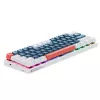 Teclado gaming mecânico com fios Machenike K500-B61, 61 teclas compacto, interruptores castanhos, retroiluminação RGB, azul-branco
