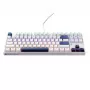Teclado gaming mecânico com fios Machenike K500B-B87, 87 teclas TKL, Red Switch, retroiluminação RGB, branco