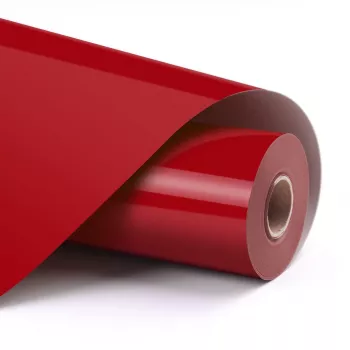 LOKLIK Vinil de Transferência Térmica Basic - Vermelho - 30,5 x 180 cm (12 polegadas x 6 pés)