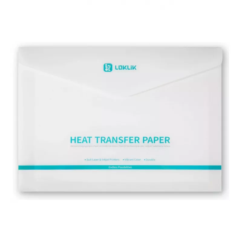 LOKLIK Europe Folhas de Papel de Transferência - Claro - Pack de 8