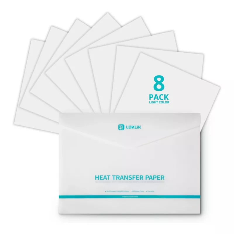 LOKLIK Europe Folhas de Papel de Transferência - Claro - Pack de 8