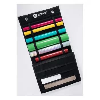 LOKLIK Suporte para Rolo de Vinil - Armazenamento de Parede para 24 Rolos, Preto