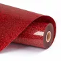 LOKLIK Vinil de Transferência Térmica Glitter - Vermelho - 30,5 x 90 cm (SG-HTV-1573-US-L-B2B)