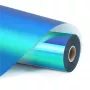 LOKLIK Película de Vinil Adesivo Permanente Holográfica - Azul Água - 30,5 x 90 cm