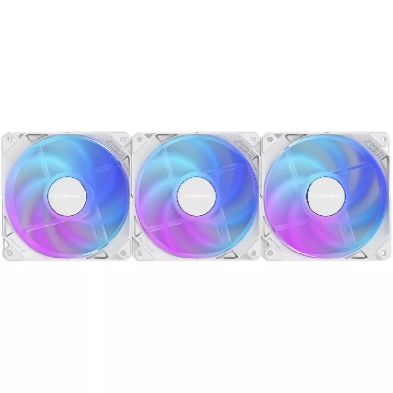 TCOMAS FA200 Pack Triplo Branco 3x120mm Ventoinhas para Caixa
