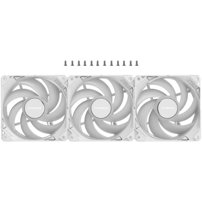 TCOMAS FA200 Pack Triplo Branco 3x120mm Ventoinhas para Caixa