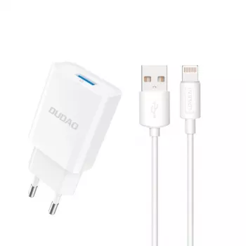 Dudao A4EU Adaptador 10W 1xUSB-A com Cabo USB-A para Lightning (1m) - Branco