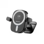 Dudao FW11 Suporte para Telemóvel para Automóvel com Carregador sem Fios 15W Ventilação/Painel - Preto