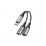 Dudao L13C+ Adaptador 2-em-1 USB-C para USB-C com Áudio e Carregamento