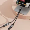 Dudao L13C+ Adaptador 2-em-1 USB-C para USB-C com Áudio e Carregamento