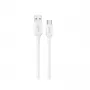 Cabo de carregamento e dados Dudao L2S USB-A para USB-C 30W 2m branco