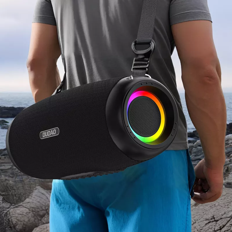 Altifalante sem fios Dudao Y21Pro RGB LED Bluetooth 5.3 - preto