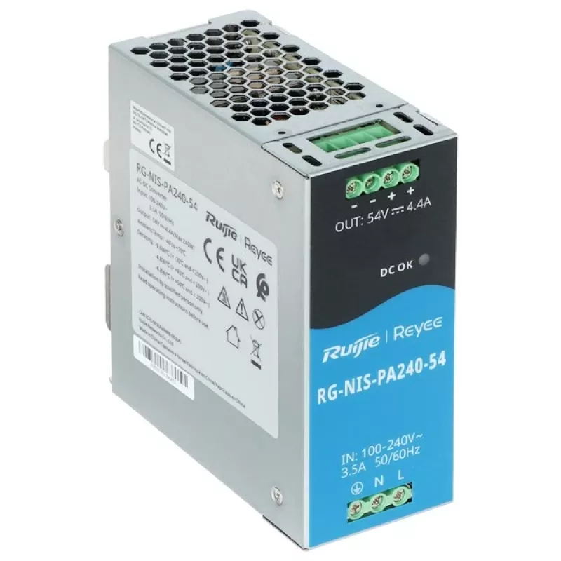 Fonte de alimentação industrial para switch Reyee RG-NIS-PA240-54 240W 54V
