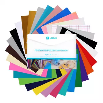 Conjunto de material em vinil de aderência permanente LOKLIK (A4)