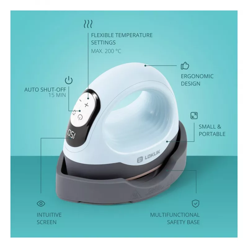 Prensa térmica LOKLIK ImPress Mini 3 - azul pastel