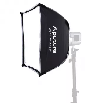 Softbox quadrada Amaran Light Box 45x45 com encaixe Bowens, dupla difusão, grelha de tecido, saco de transporte