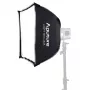 Softbox quadrada Amaran Light Box 45x45 com encaixe Bowens, dupla difusão, grelha de tecido, saco de transporte