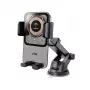 Suporte Dudao F19 para telemóvel para automóvel com carregador sem fios 15W - Preto