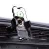 Suporte Dudao F19 para telemóvel para automóvel com carregador sem fios 15W - Preto