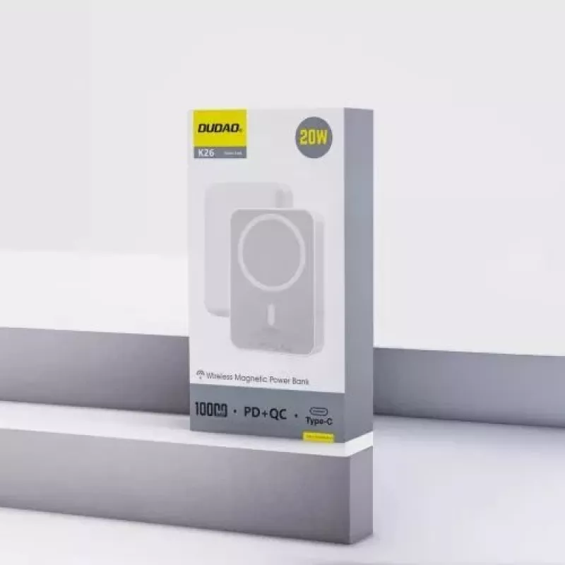 Powerbank Dudao K26 10000mAh 20W USB-A / USB-C / MagSafe Branco