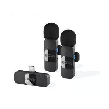 BOYA BY-V2 V2.0 Sistema de microfone sem fios 2TX + 1RX