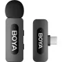 Microfone sem fios BOYA BY-V10 V2.0 2,4 GHz - preto