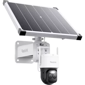 Reolink Trackmix Series G790 Câmara de vigilância com painel solar 4MP (2560x1440), alimentação solar/bateria, IP65 resistente às intempéries, sistema de sensor duplo