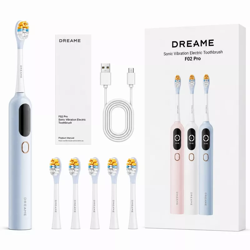 Dreame F02 Pro Escova de dentes sónica, conjunto, azul