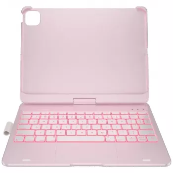 Typecase Flexbook Touch capa com teclado removível tipo folio para iPad Air 11 M2 2024 / M3 2025 / M4 2026, rosa-claro