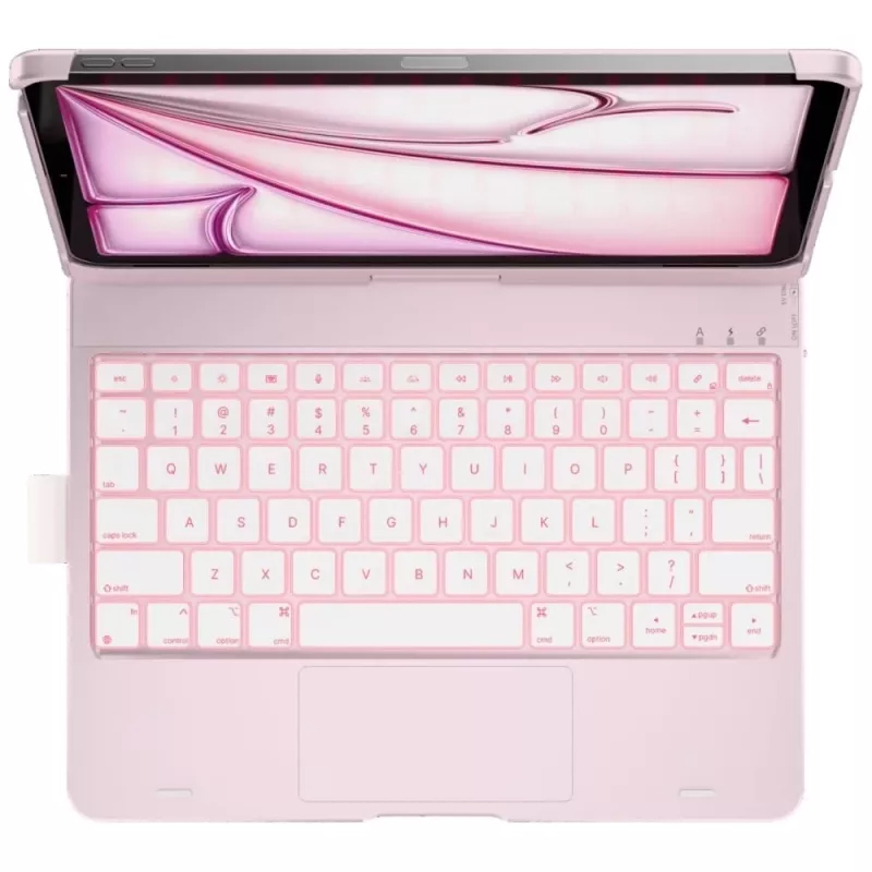 Typecase Flexbook Touch capa com teclado removível tipo folio para iPad Air 11 M2 2024 / M3 2025 / M4 2026, rosa-claro
