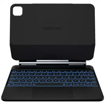 Typecase Edge capa com teclado para iPad Air 11 M2 2024 / M3 2025 / M4 2026, fibra de carbono, preto