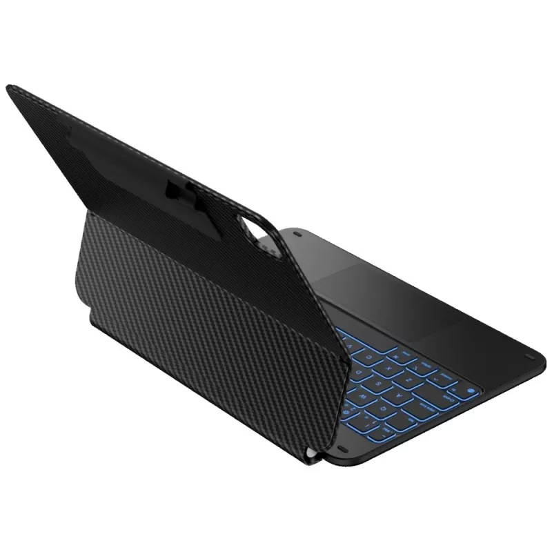 Typecase Edge capa com teclado para iPad Air 11 M2 2024 / M3 2025 / M4 2026, fibra de carbono, preto