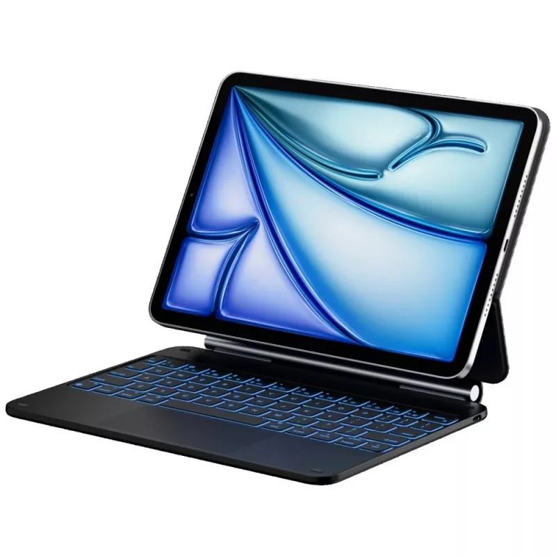 Typecase Edge capa com teclado para iPad Air 11 M2 2024 / M3 2025 / M4 2026, fibra de carbono, preto