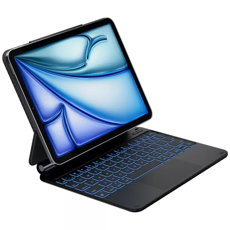 Typecase Edge capa com teclado para iPad Air 11 M2 2024 / M3 2025 / M4 2026, fibra de carbono, preto